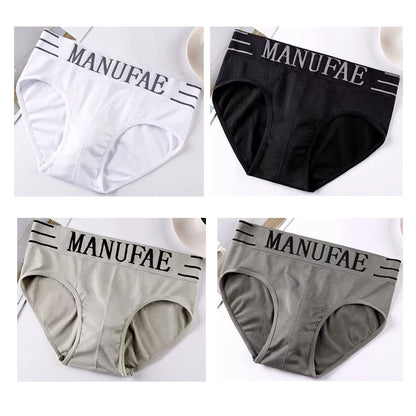 4pcs Mens Sexy Briefs Teenager Sport Underwears Plus Size Fat Men's Underpant Panties Students Breathable Fashion Casual Panties.
