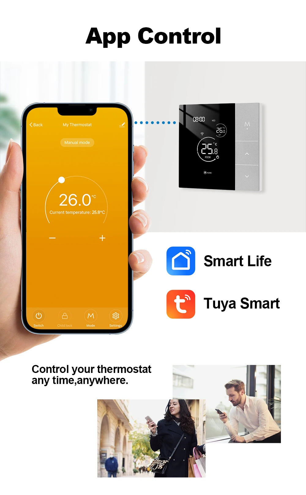 WiFi Thermostat Tuya Smart Home Thermoregulator For Boiler/Electric/Underfloor Heating Temperature Controller Alice Alexa Google.