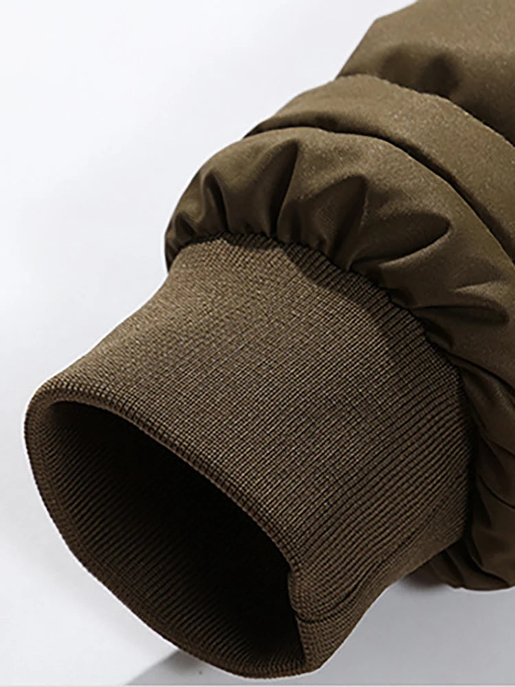 Men's Casual Trend Korean Version Of The New Raccoon Fur Collar Mouth In The Long Cold Warm Cotton Jacket Thickening.