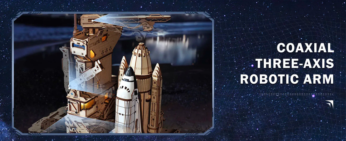 Robotime Rokr 3D Wooden Puzzle Space Shuttle Model Kits For Adults To Build STEM Toy Gift LKA02.