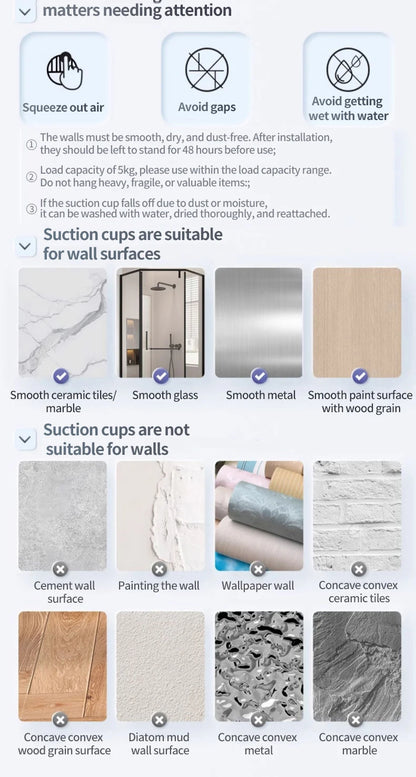 Kein Bohren Saugnapf Saug Badezimmerregal an der Wand Badezimmerregal Toilettenraum Aluminium Hängeregal Badezimmer Organizer Hängen