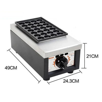 Commercial 28 Holes Takoyaki Maker Machine Electric or Gas Non-stick Waffle Balls Baker 40MM Round Fish Ball Making Machine