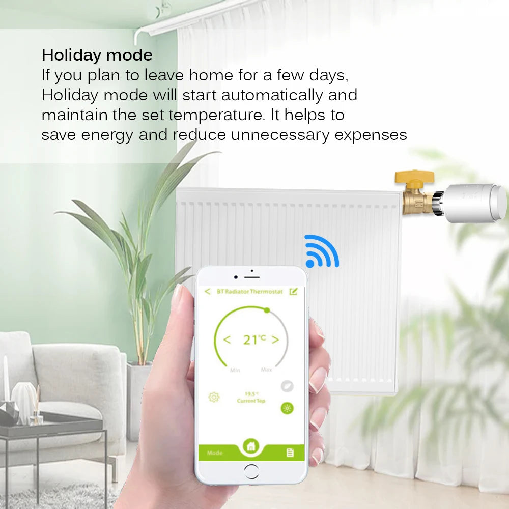 Tuya Smart ZigBee Radiator Actuator TRV Programmable Thermostatic Radiator Valve App Remote Temperature Controller Support Alexa.