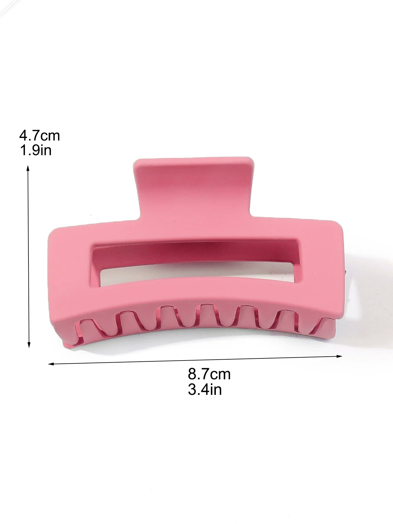 1/3/4/6 Pcs Medium Hair Claw Clips for Women Girls, Pink Strong Hold Matte Square Hair Clips for Thick Thin Hair.