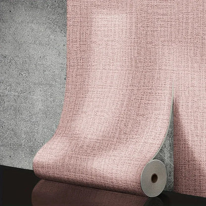 50 cm x 10 m Leinen, 3D-Schaum, selbstklebend, PVC, einfarbig, verdickt, wasserdicht, Hintergrundkunst, Wandrenovierung, Tapete, Wandaufkleber