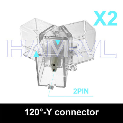 Hexagon Light Adjustable Suspension Rope and Splicing Connector All Copper 2Pin V/Y/L/T/I Cable LED Tube Lamp for Garage Ceiling