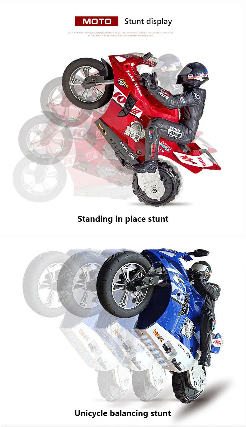 Large RC Motorcycle 2.4G Remote Control Motorcycle High Speed Racing Drift Stunt Car Toys for Boys Kids Toy Children Xmas Gifts.
