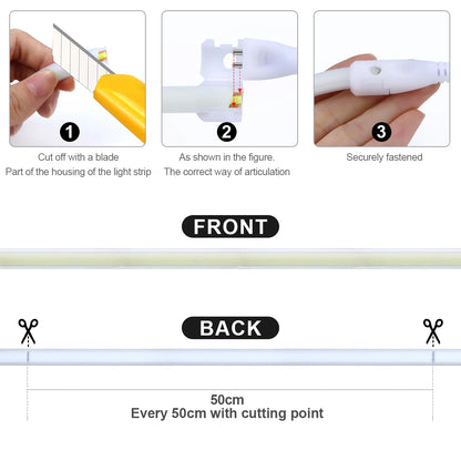 35M Neon Soft Tube Cob LED Strip Light Super Bright 320LEDs/m RA90 with Switch EU/US Plug Waterproof Outdoor Decor 110V 220V.