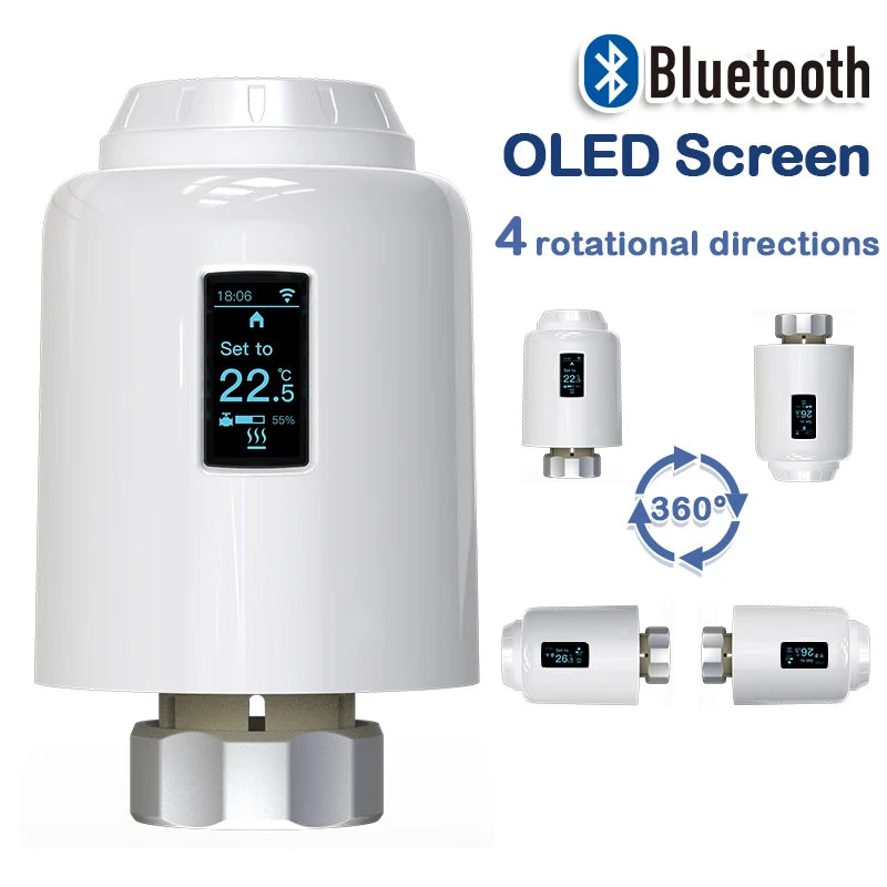 WiFi/Ble/Zigbee Tuya Smart TRV Radiator Actuator Valve Thermostatic Radiator Valve Temperature Controller Alexa Google Home