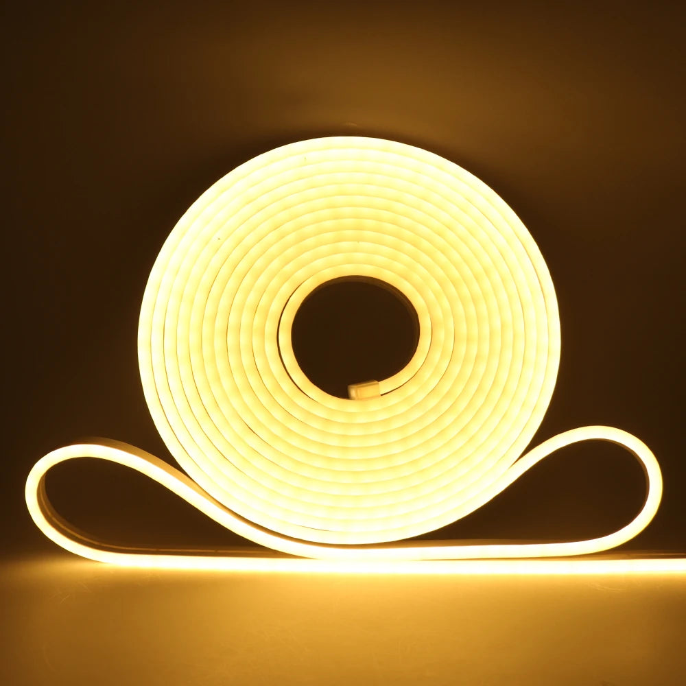 5V 12V 24V Neon LED Strip With 2Pin Wire 120LEDs/M IP67 Silicon Tube Bar Lamp Soft Flexible DIY Light Sign Rope 3000K-6500K