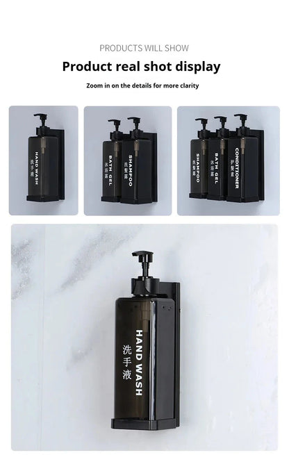 Hotel-Shampoo- und Duschgel, separate Flaschen, Wandmontage, kein Stanzen, Händedesinfektionsboxen, wandmontierte manuelle Seifenspender