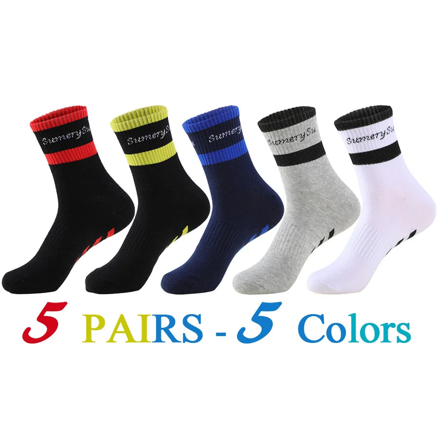 5 Pairs/Lot Running Socks Men Sports High Quality Cotton Colorful Outdoor Cycle Casual Breathable Long Sock Male Gifts 5 Styles