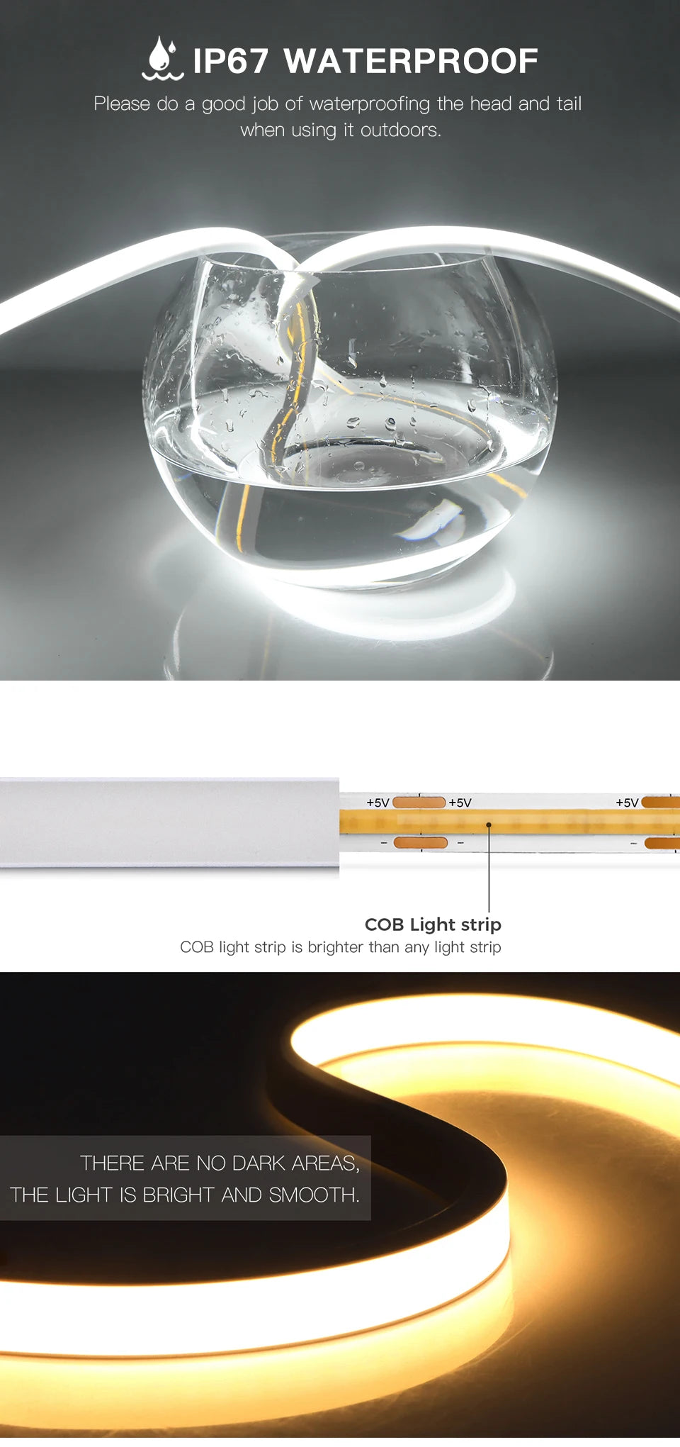 DC5V USB Touch Sensor dimmbar und Hand Sweep Schalter Cob Licht LED Streifen Neon Silica Gel Band wasserdichte Hintergrund beleuchtung DIY nach Hause.