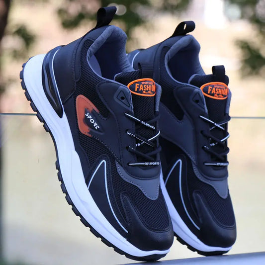 Herren-Laufschuhe, Frühlings- und Sommer-Mesh-Papa-Schuhe mit dicken Sohlen, trendige, lässige Outdoor-Sportschuhe