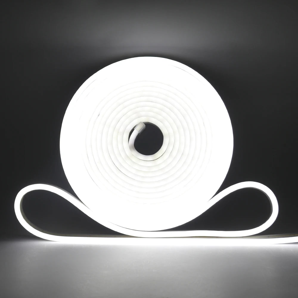 5V 12V 24V Neon LED Strip With 2Pin Wire 120LEDs/M IP67 Silicon Tube Bar Lamp Soft Flexible DIY Light Sign Rope 3000K-6500K