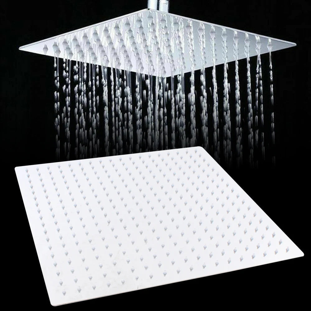 40CM Square Shower Head, Rain Shower Head, Universal Large Shower Head for Bathrooms, Homes, Hotels, Bathing Centers