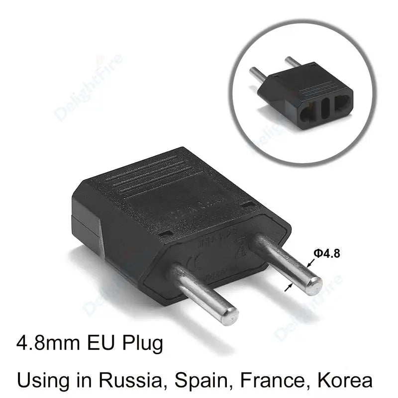 US-Elektrostecker-Adapter, europäisch, EU auf US, Amerika, China, CN, Kanada, CA, Reiseadapter, 2-poliger Stecker, Typ A, Konverter, Netzteil