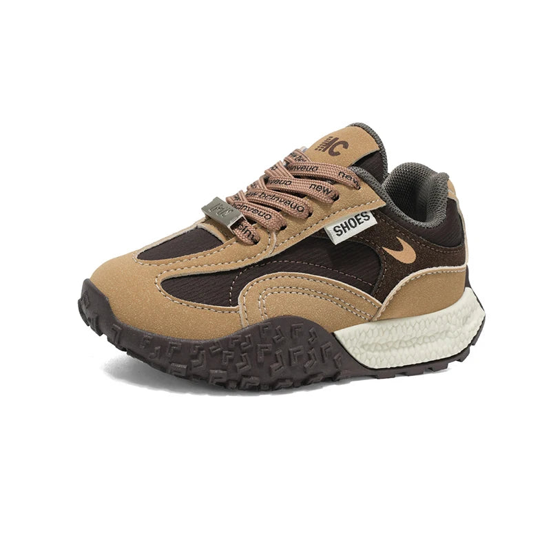 Girls Trendy Athletic Sneakers Durable Suede Comfortable Fit NonSlip Rubber Outsole Kids Causal Shoes Non-slip Boys Sports Shoes.