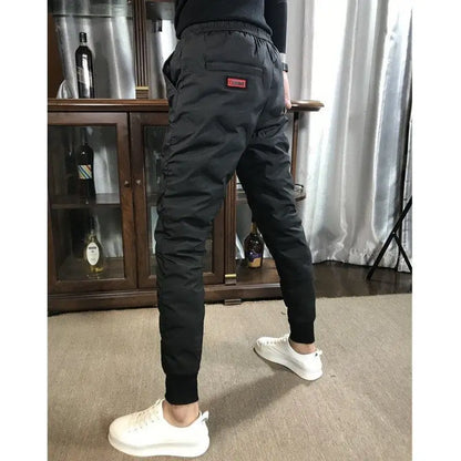 2022 New Men Shiny Winter Down Pant Thick Warm Sweatpants Casual Trousers Slim Outdoor Windproof Waterproof Cotton Pants