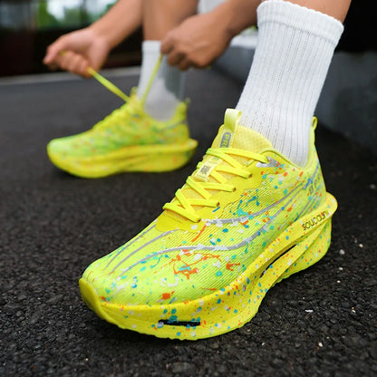 Supercritical E-TPU Marathon Running Shoes Men Women High-quality Road Jogging Shoes Light Comfy Sneakers Mesh Training Shoes