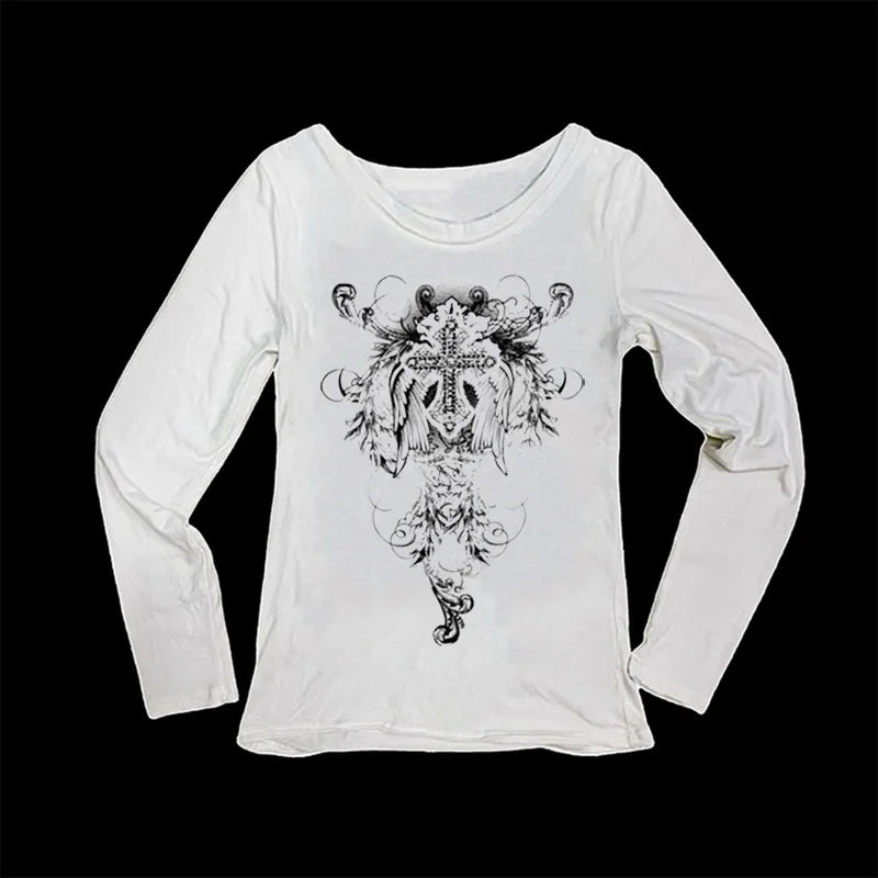 Y2k Aesthetic pattern Vintage Basic Tees Ladies Clothes Retro Graphic Top Short Sleeve Casual T Shirt for Women Millennium style.