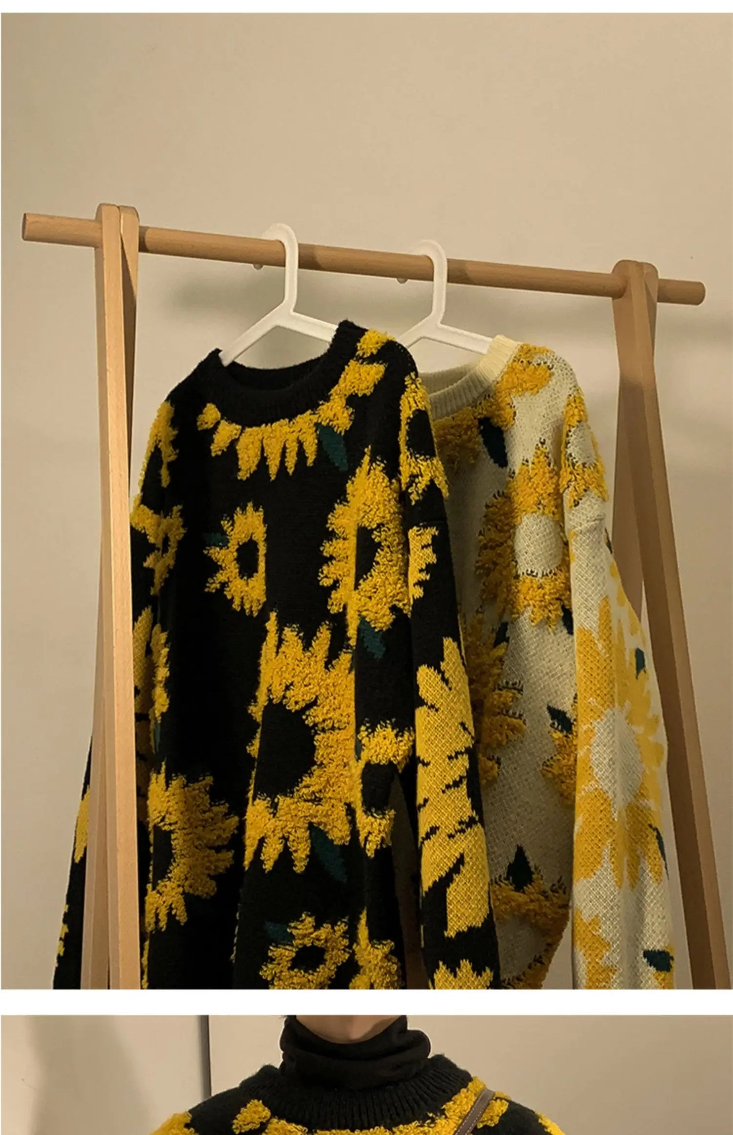 2024 Sweater Winter Sunflower Warm Sweaters  Fashion Male O-Neck Pullovers Sweater Men Loose Casual Sweater Thick Knitted Unisex.