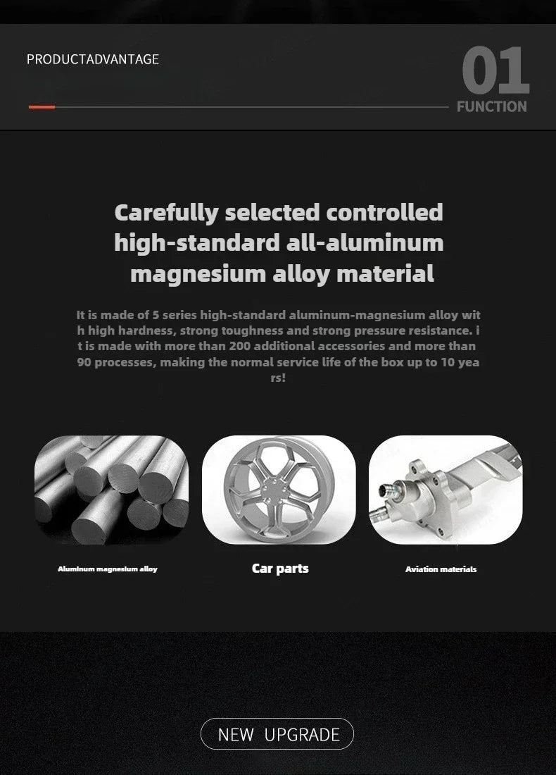 Trolley-Koffer mit großer Kapazität, Reisetasche, Reise-Koffer aus Aluminium-Magnesium-Legierung, Business-Rollgepäck.