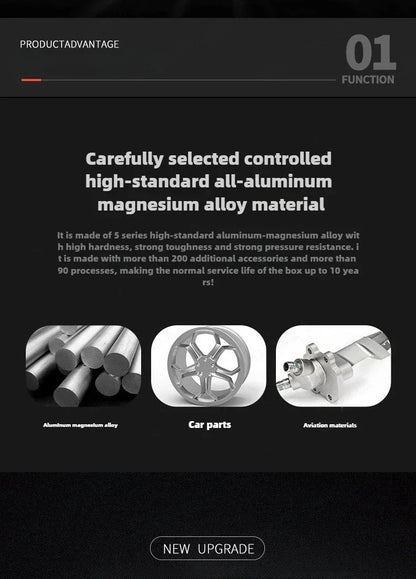 Trolley-Koffer mit großer Kapazität, Reisetasche, Reise-Koffer aus Aluminium-Magnesium-Legierung, Business-Rollgepäck.