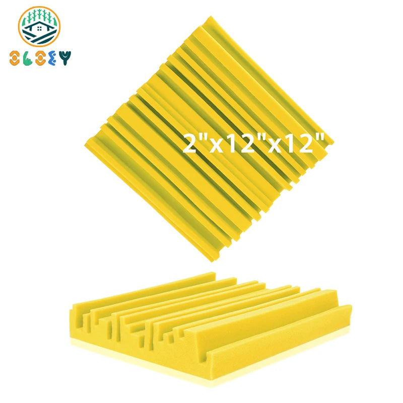 Sound Absorbing Equipment 6/12/24 Pcs, Home Music Noise Isolation Wall Panel, Broadband Acoustic Panels Soundproof Foam Padding