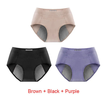 3PCS Cotton Menstrual Panties Leak Proof Breathable Sexys Panties Woman Women Girls Physiological Pants Women's Intimates M-XL