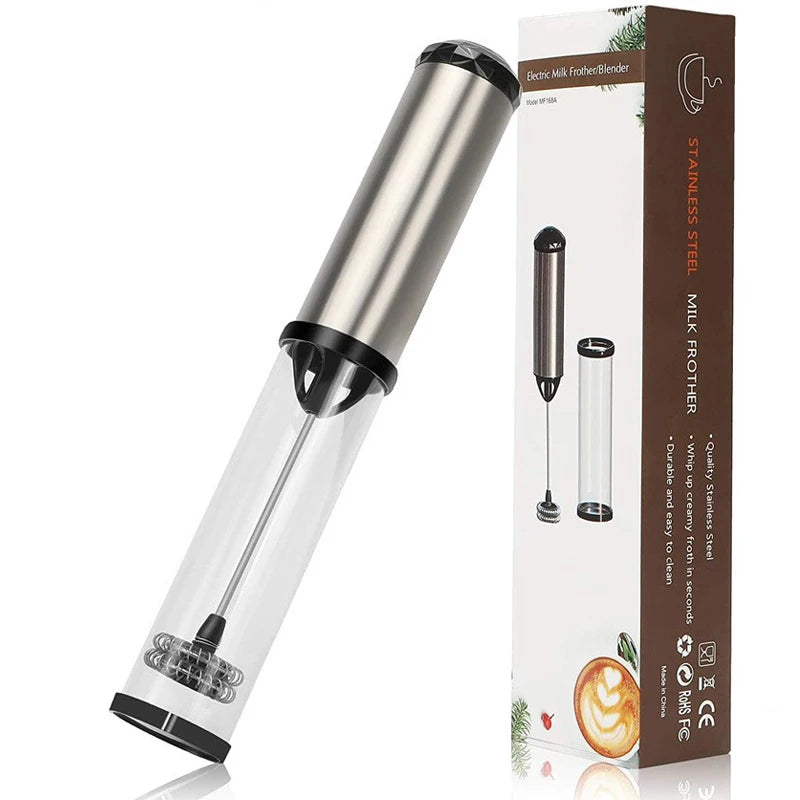 Electric Milk Frother Portable Handheld Mini Coffee Foamer Maker Kitchen Blender Egg Beater Cappuccino Cream Mix Whisk Tools.