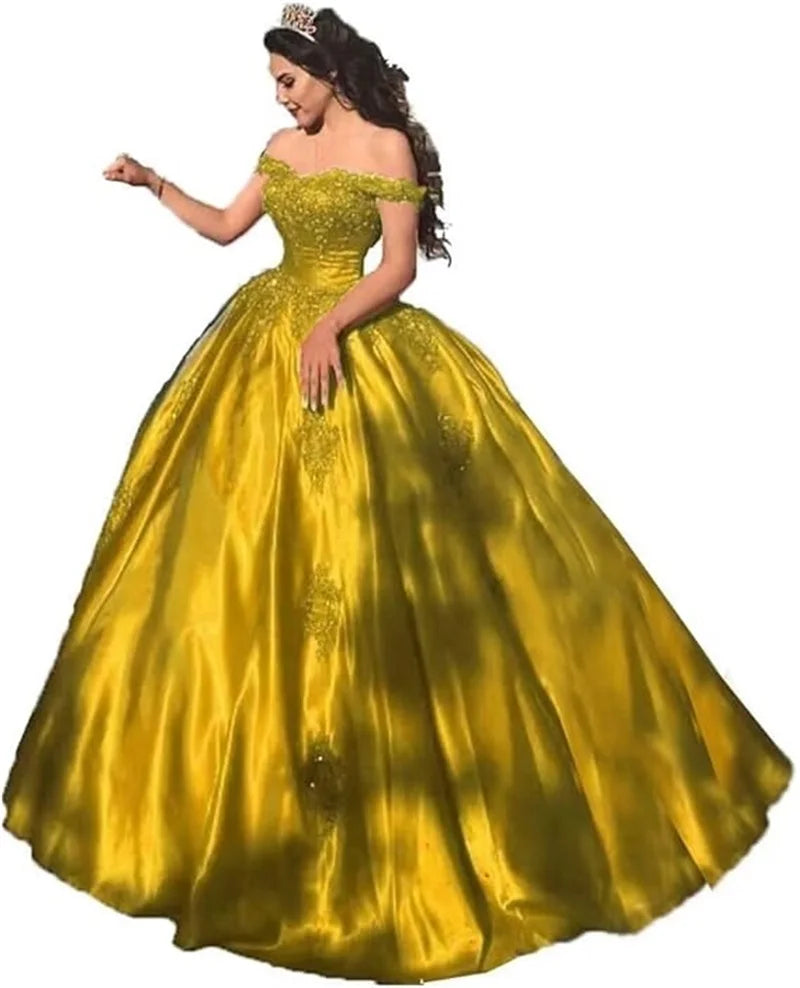 Maßgeschneiderte arabische Abendkleider, elegante rote Perlenstickerei, Spitzenapplikationen, Ballkleider, Quinceanera-Kleider, schulterfreie Partykleider