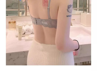 BANERDANI Light Luxury French Pure Desire Triangle Cup Breathable New Spring/summer Breathable Sexy Lace Not Empty Cup Bra Cover