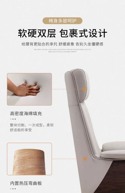 Einfacher Computer-Bürostuhl, ergonomisch, luxuriös, für Konferenzen, bequemer Bürostuhl, drehbarer Executive-Bürosmeubilair