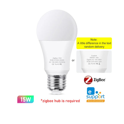 Smart WiFi Zigbee LED Glühbirne Dimmbar E27 E14 GU10 RGBCW 3000-6000K LED Kerze Lampe Für Ewelink APP Alexa Google Hause Yandex