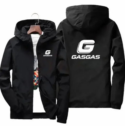 Motorcycles GasGas Spring and autumn men's hooded coat jacket casual atmosphere thin men's coat street clothing jacket fishing.