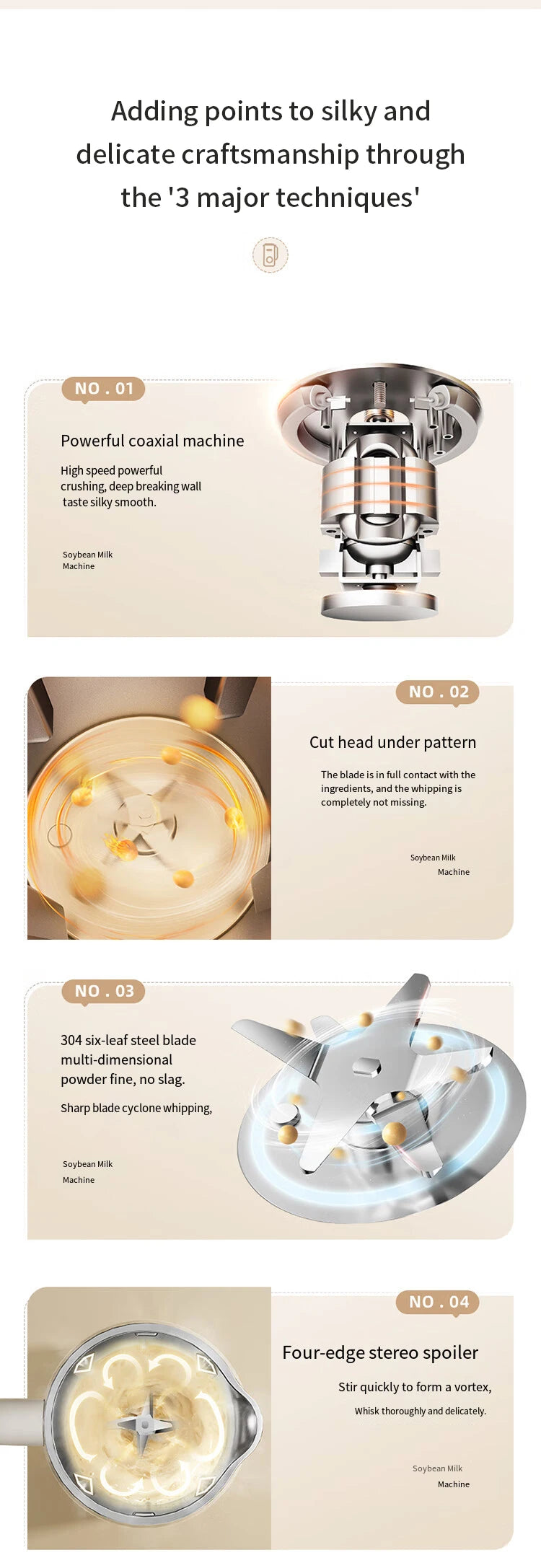 Bear 600ml Soy Milk Machine Maker Soybean Blenders For Kitchen Juicer Food Processors Nut Vegan Low Noise 220V Wall Breaking.