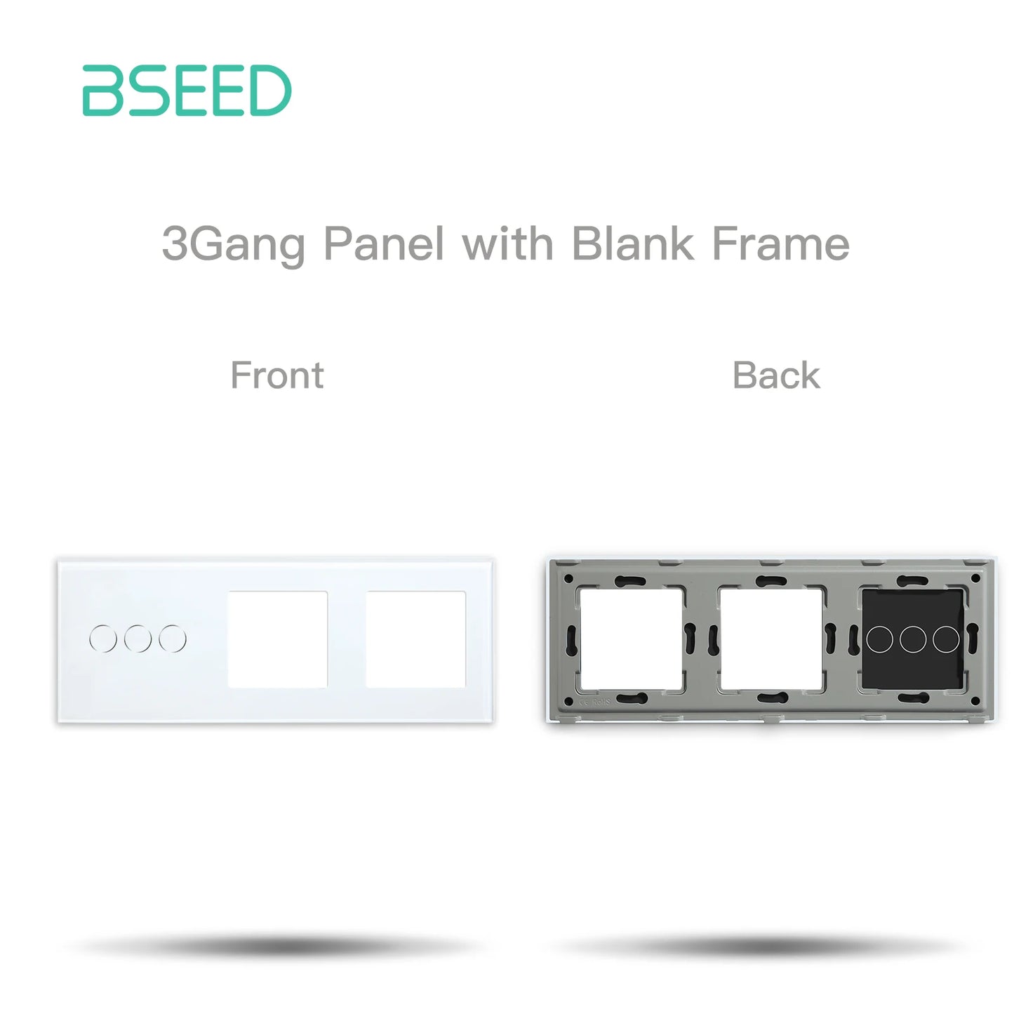 BSEED Wifi 1/2/3Gang Touch Smart Switches Funktion Teile Tuya Smart Leben App Kompatibel EU Buchse glas Front Panels Ersatzteile