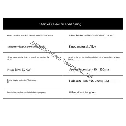 7kw Gas Cooktop Single Stove Household Liquefaction Gas Stove Single Coal Desktop Embedded Single Gas Stove 4.5 KW/5.2kw/