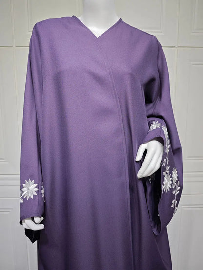 Siskakia Ramadan-Dubai Embroidery Cardigan abaya For Muslim Women's With Hijab Kebaya Moroccan stylish Elegant Clothing.