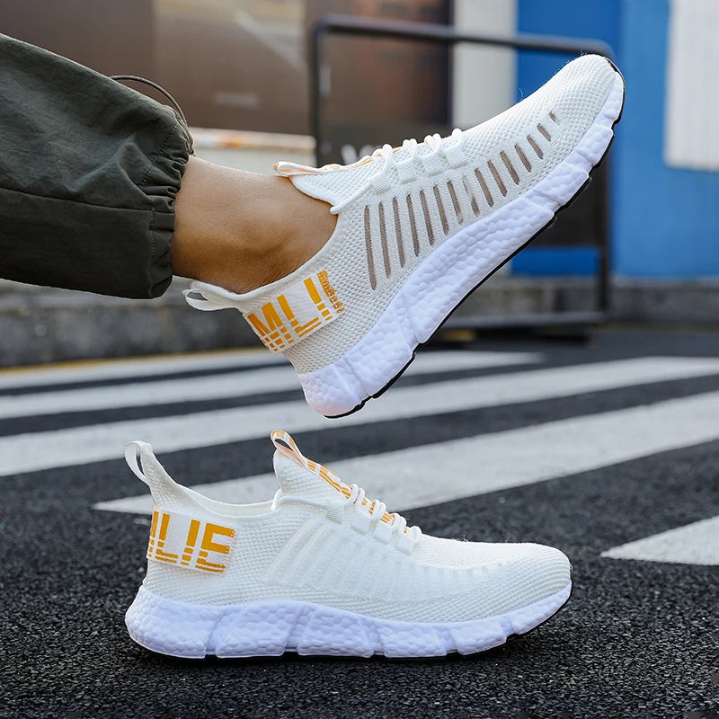Male Sneakers Summer Men's Trendy Sports Lightweight Casual Running Breathable Mesh Comfortable Tennis Shoes Zapatillas Hombre.