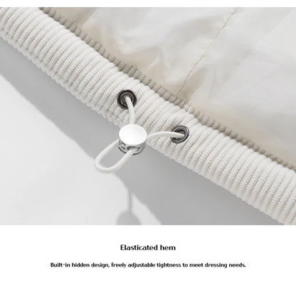 Japanese and Korean Winter Men's Thick Hooded Cotton Jacket Short Corduroy Cotton Jacket Trendy Warm Cotton Jacket Versatile.