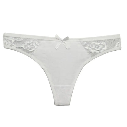 5 PCS/Set Cotton Thong Women Underwear Sexy Lace Panties Female Underpants Solid Color Panties Lingerie Low-Rise G-string.