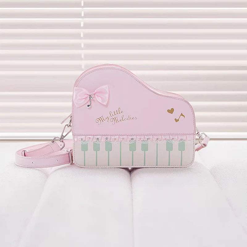 Fashion Polka Dot Ladies Piano Bag New Style Niche Underarm Shoulder Bag Sweet Personality Piano Backpack Women's Bag Square Bag.