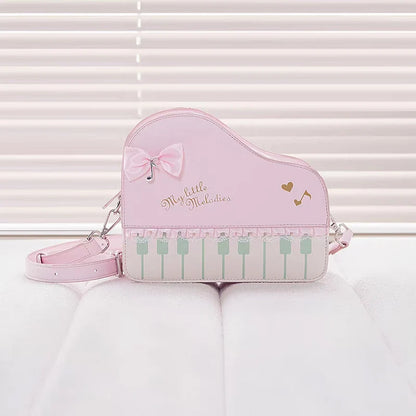 Fashion Polka Dot Ladies Piano Bag New Style Niche Underarm Shoulder Bag Sweet Personality Piano Backpack Women's Bag Square Bag.