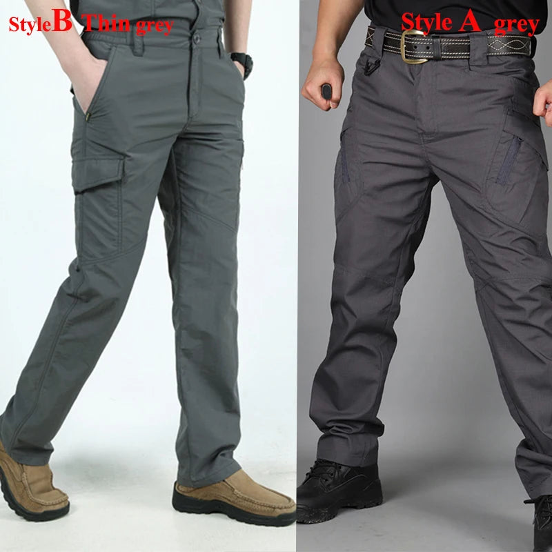 Tactical Cargo Pants Men Outdoor Waterproof SWAT Combat Military Camouflage Trousers Casual Multi Pocket Male Work Joggers.