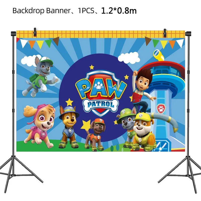 PAW Patrol Geburtstag Party Dekoration Neue Version Ballon Set Einweg Geschirr Kid Event Liefert Banner Hintergrund Geschenk