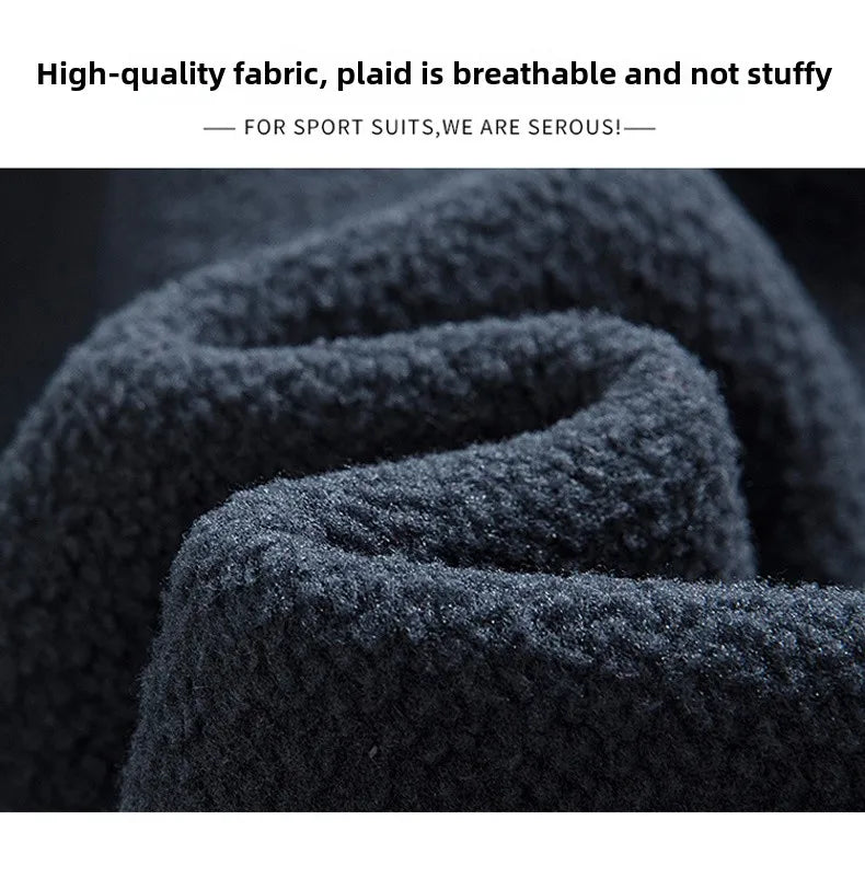 Outdoor Ski Fleece Jacket Men's Autumn And Winter Brand Thick Very Cold Plush Lapel Coat Casual Snow Windproof Sweatshirt Jacket.