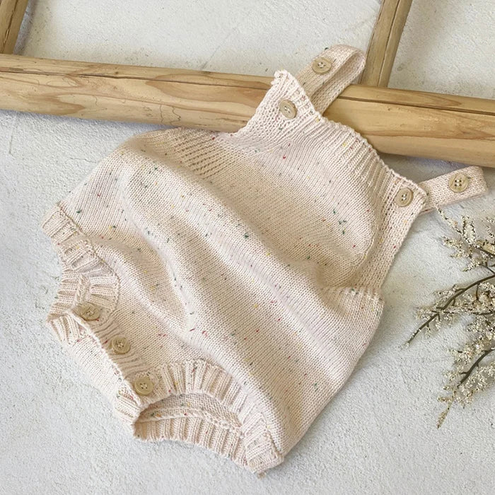 2024 neue Herbst Neugeborenen Baby Mädchen Jungen Stricken Bodys Ärmel Einfarbig Gestrickte Infant Baby Overall Baby Kleidung.