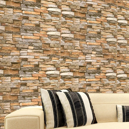 70cmx10m Self-adhesive Wallpaper Decoration Antique Foam Brick Wallpaper Living Room Bedroom Waterproof 3D Wall Sticker
